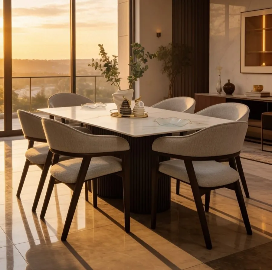 MESA DE COMEDOR GRECIA (4 PUESTOS, LACADO, WENGUE)